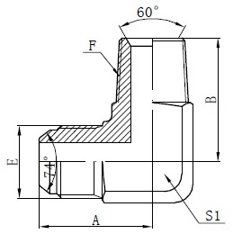 BSPT Male Adapter Connectors Drawing